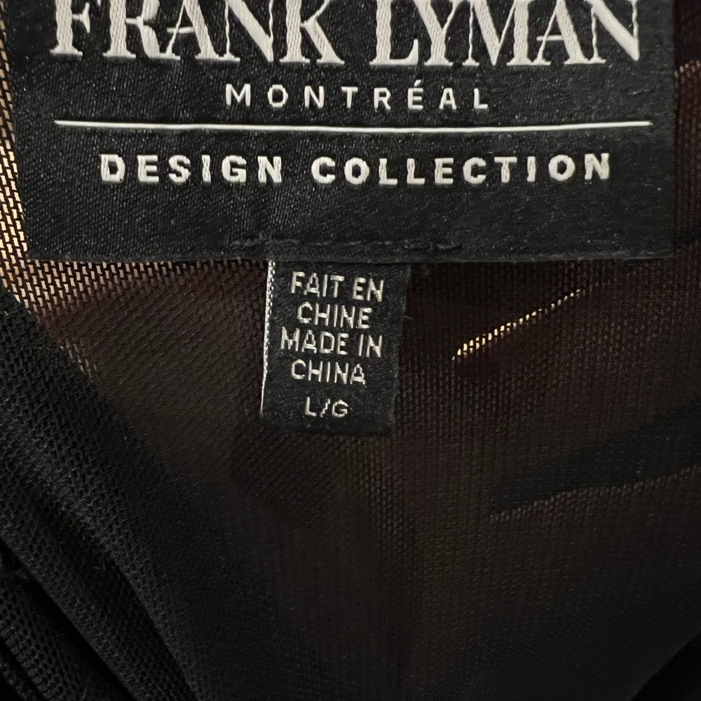 Frank Lyman black gunmetal beaded knit top Size Large - Picture 9 of 9
